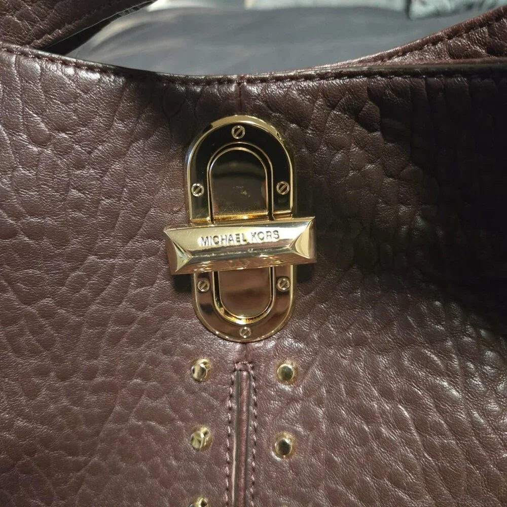 Michael Kors Uptown Astor Legacy Large Leather Shoulder Tote Bag - Picture 2 of 6